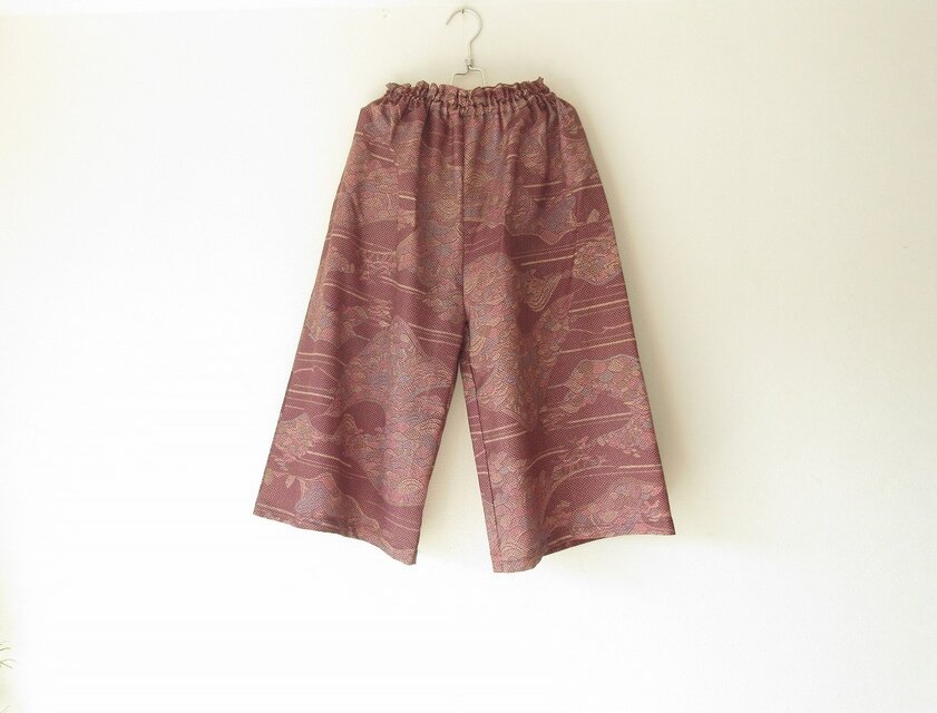 ☆着物ガウチョパンツ☆風景柄♪/31kg086