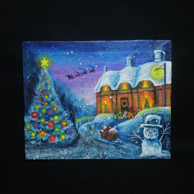 油絵【Christmas】 | iichi 日々の暮らしを心地よくするハンドメイドや 油絵【Christmas】 | iichi 日々の暮らしを心地よくするハンドメイドや