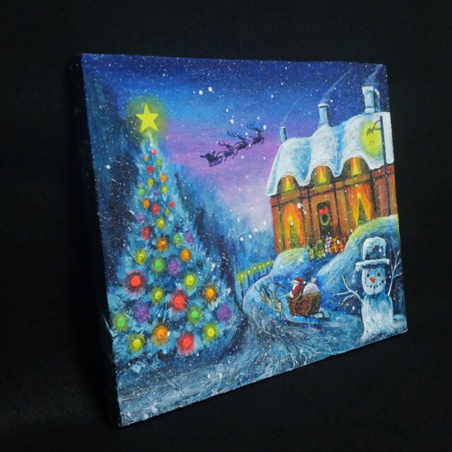 油絵【Christmas】 | iichi 日々の暮らしを心地よくするハンドメイドや
