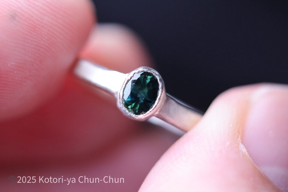 ティールサファイア・シルバーリング 超お買い得】マダガスカル産ティールブルーサファイア・シルバーリング