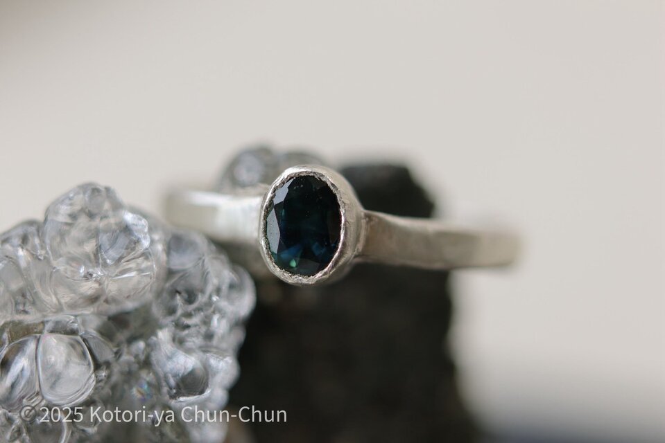ティールサファイア・シルバーリング 超お買い得】マダガスカル産ティールブルーサファイア・シルバーリング