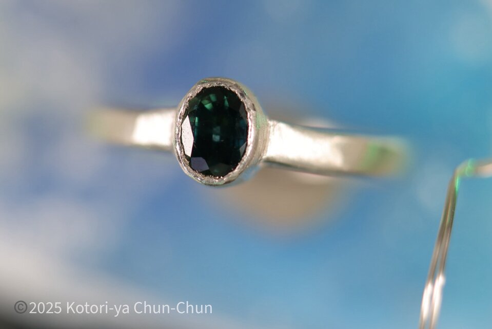 超お買い得】マダガスカル産ティールブルーサファイア・シルバーリング