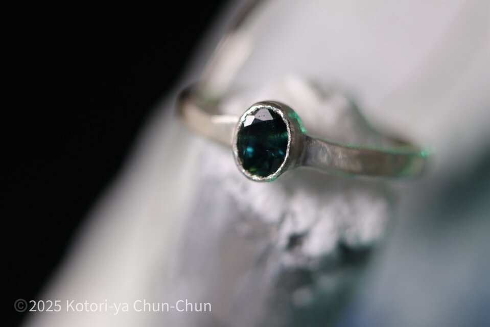 超お買い得】マダガスカル産ティールブルーサファイア・シルバーリング