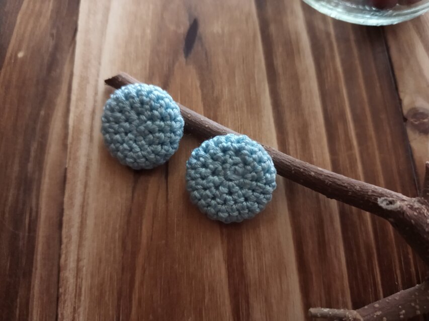 〈受注作成〉レース編みのピアス(イヤリング