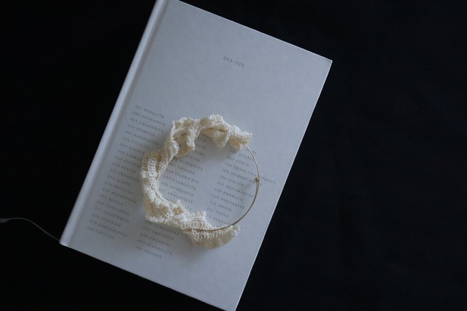 "butterflies in my stomach"  lace bangle