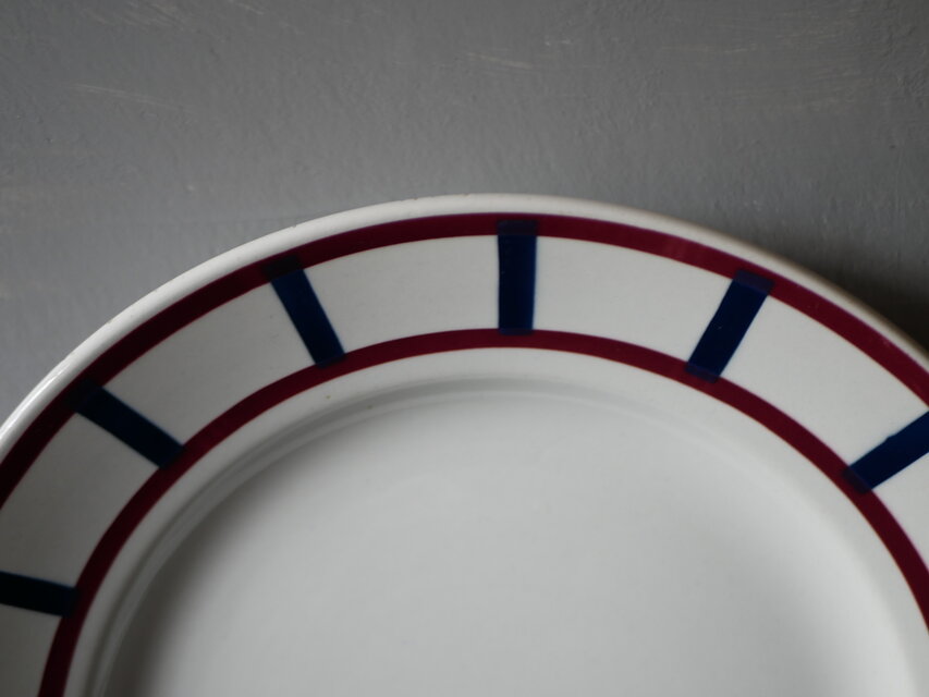 バスク柄 大皿 フランスアンティーク ブロカント アンティークのある