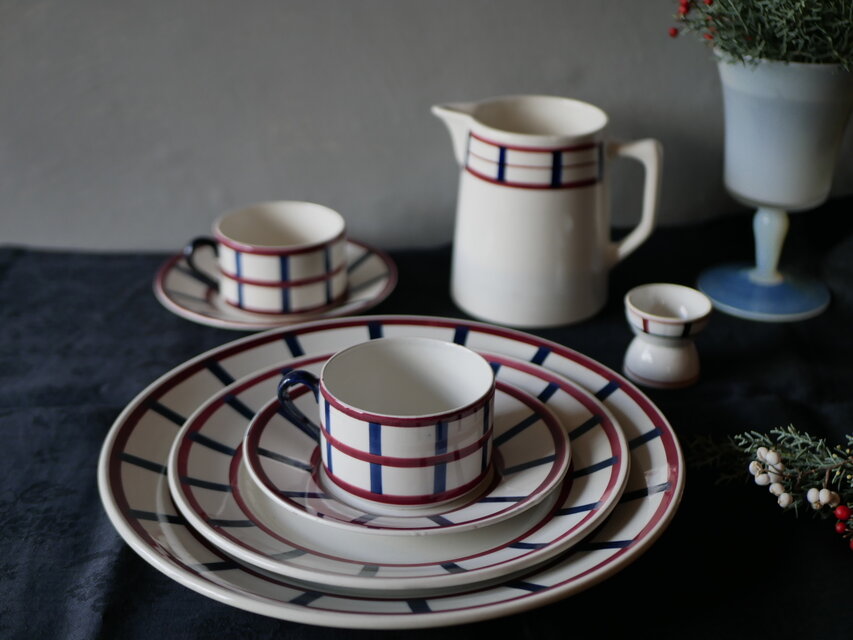 バスク柄 大皿 フランスアンティーク ブロカント アンティークのある