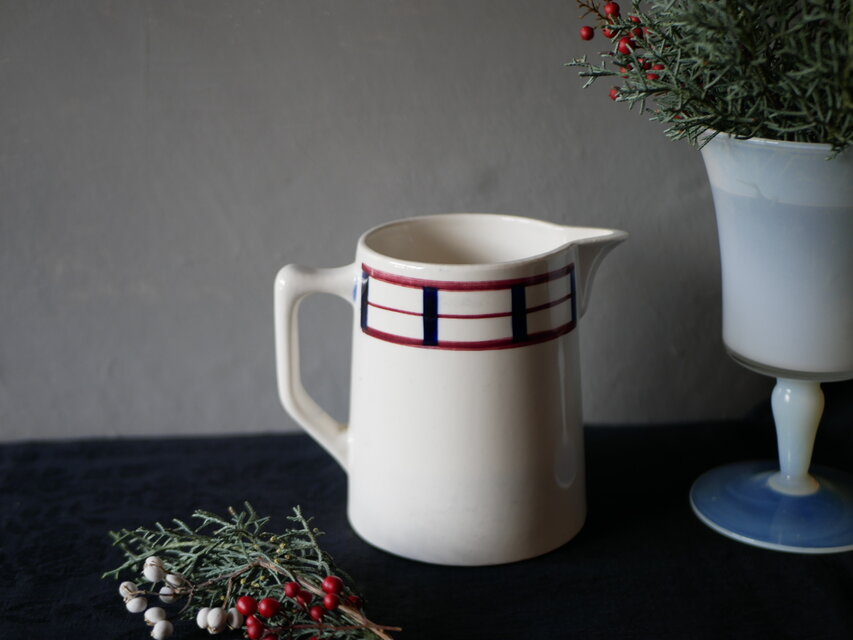 バスク柄 ピッチャー フランスアンティーク ブロカント アンティークの