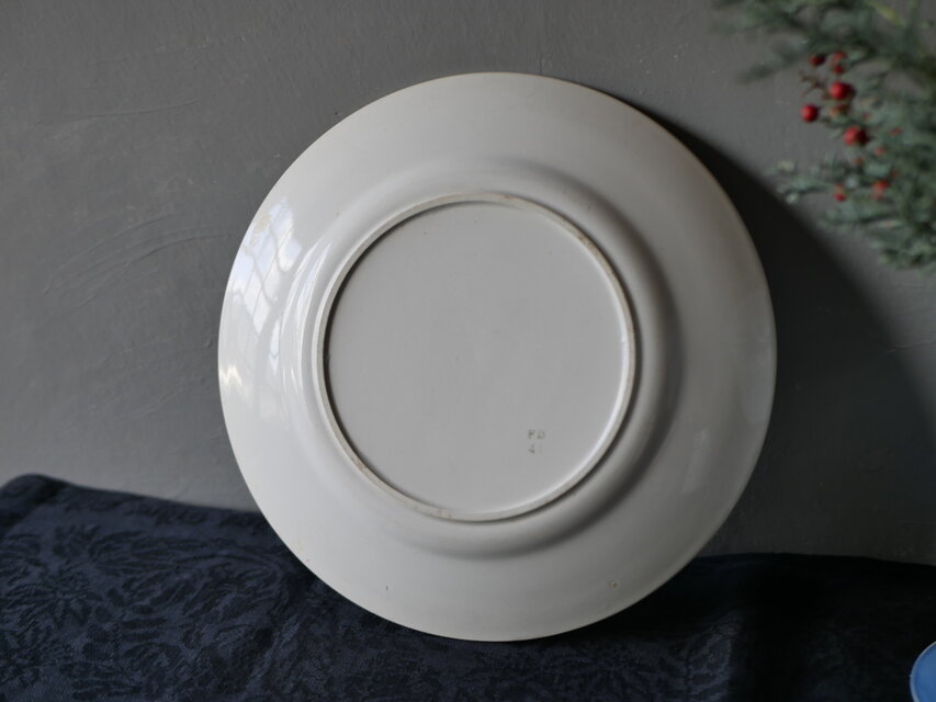 バスク柄 平皿 フランスアンティーク ブロカント アンティークのある