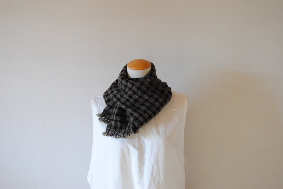 カシミヤ×ヤク マフラー：check