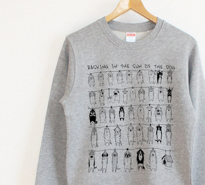 犬のひなたぼっこ　スウェット（gray）