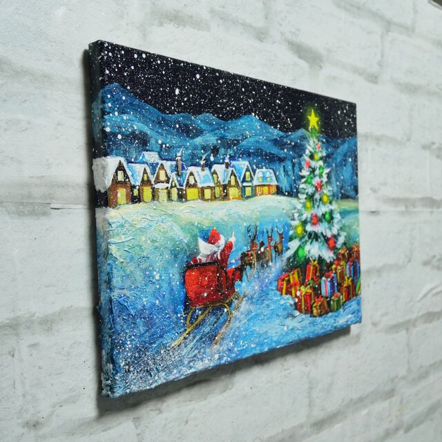 油絵【聖夜の贈り物】 | iichi 日々の暮らしを心地よくする