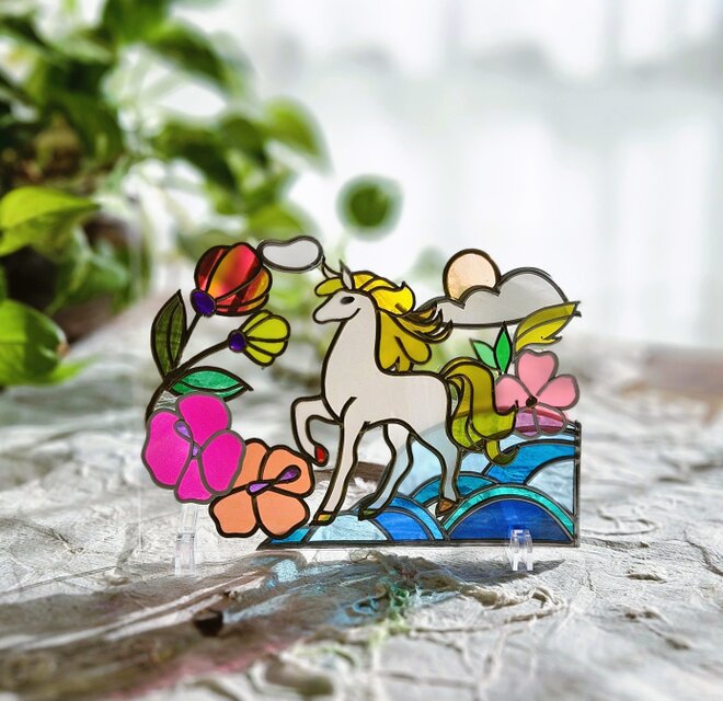 『ひかり駆ける 午（白馬） 2026迎春』 新作卓上アート