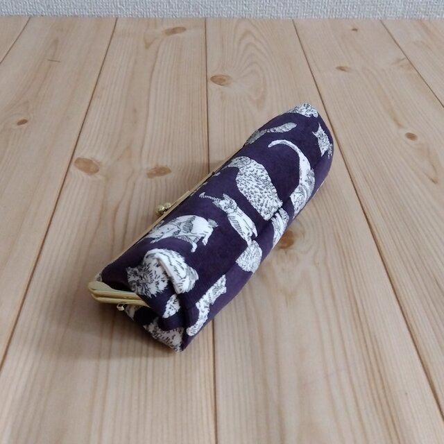 リバティ がま口ペンケース 口金16.5cm 猫 ミャオウ 514 | iichi 日々