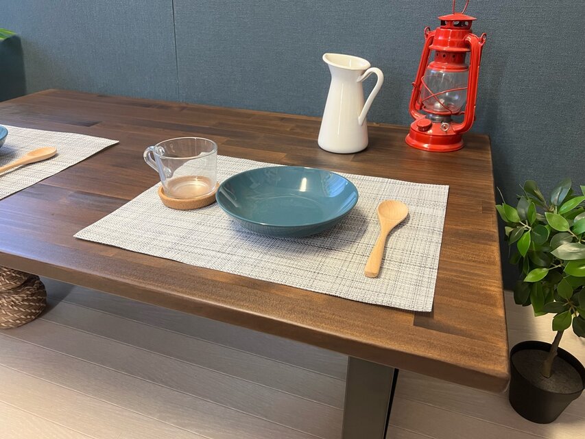 送料無料】 ローテーブル 長方形 120cm 70cm パイン こげ茶 アイアン