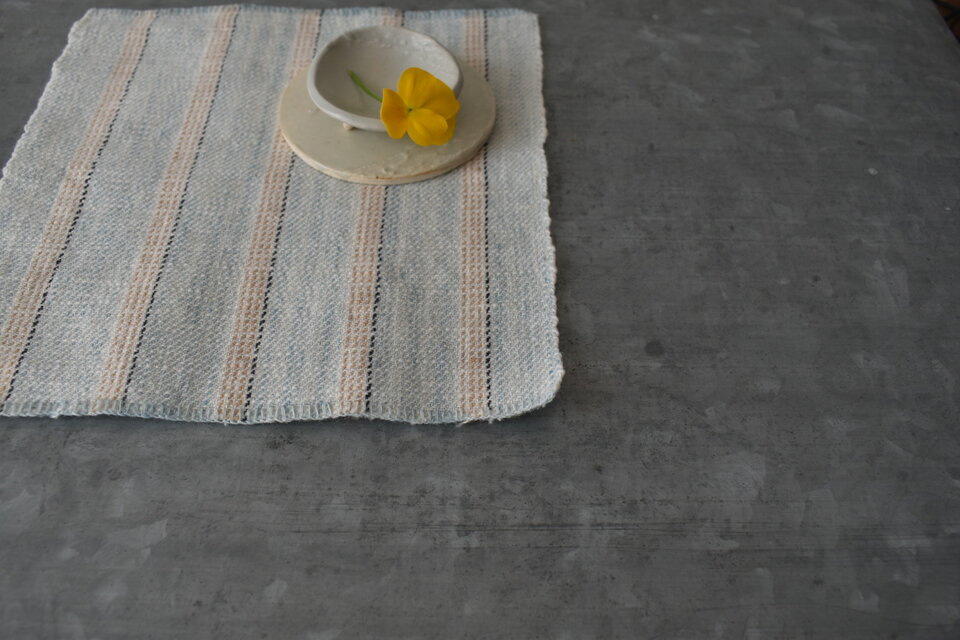 手織り布　ハンカチ