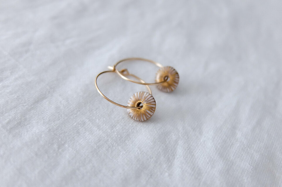 ピアス hoop gold K14GF | iichi 日々の暮らしを心地よくする