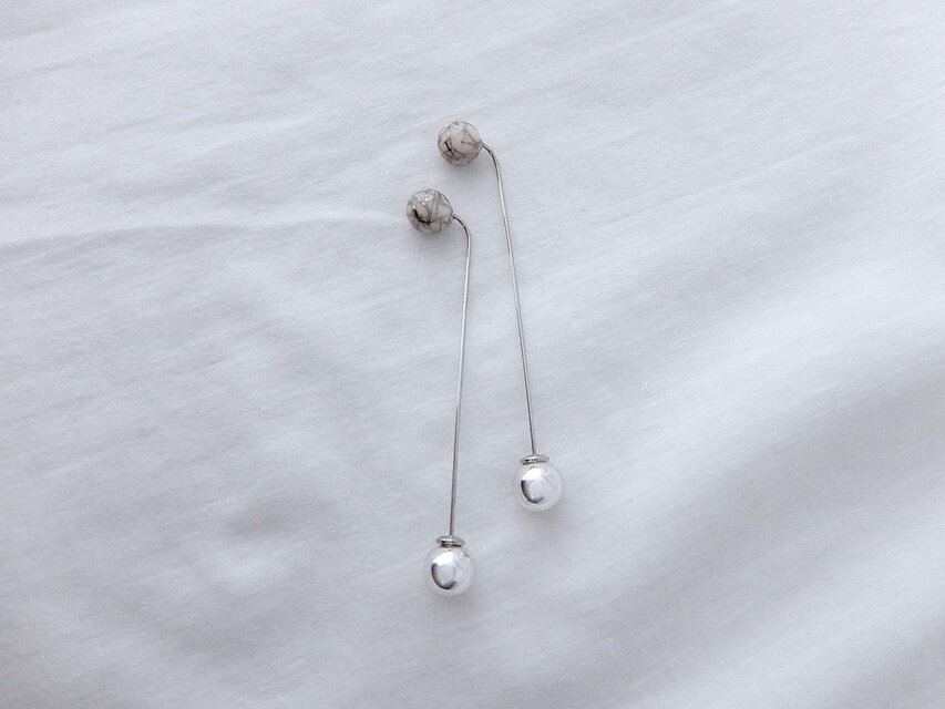 ピアス glam platinum long