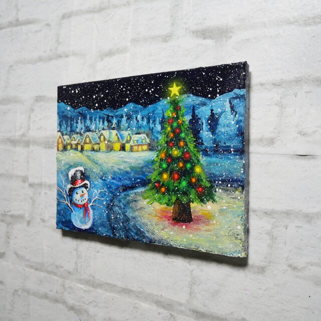 油絵 【ホワイト・クリスマス・キャロル】 | iichi 日々の暮らしを