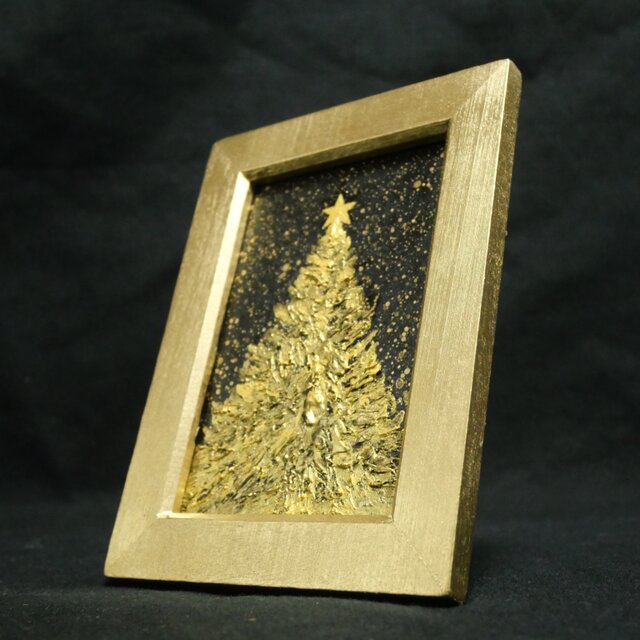 油絵 絵画 ミニ絵画 【雪のクリスマスツリー】 油絵 絵画 ミニ絵画 【雪のクリスマスツリー】 油絵 ミニ絵画【雪の
