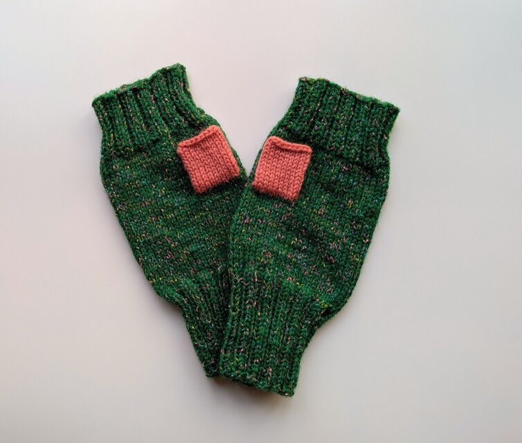 ツイード調ハンドウォーマー　グリーン