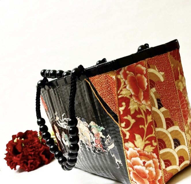 一閑張りバッグ（サイズ大） “百鬼夜行” 浮世絵 | iichi 日々の暮らし