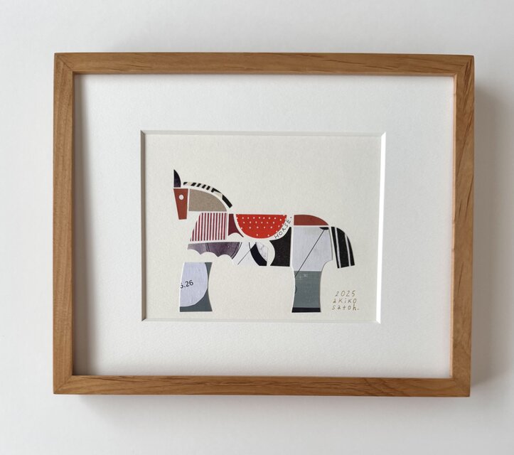 原画　Paper Horses No.5　額装込み