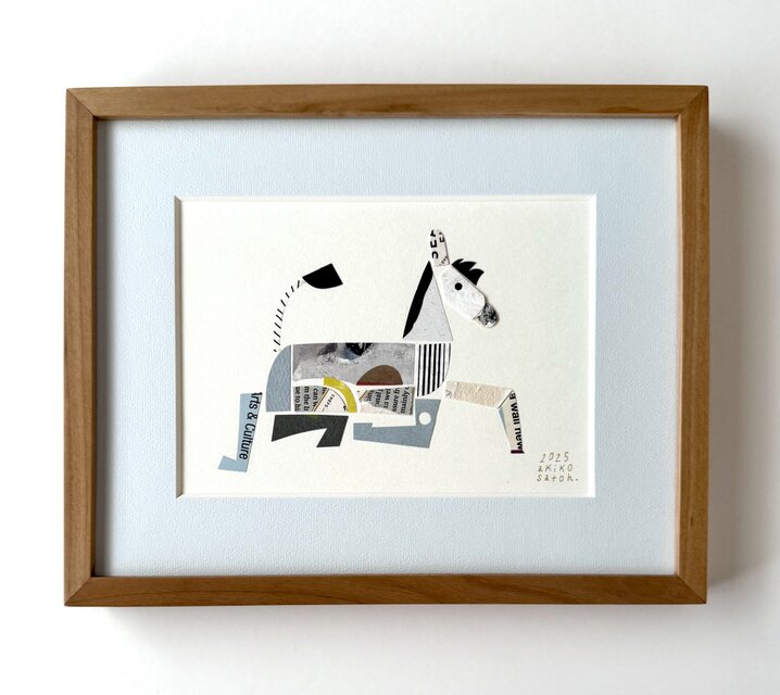 原画　Paper Horses No.6　額装込み