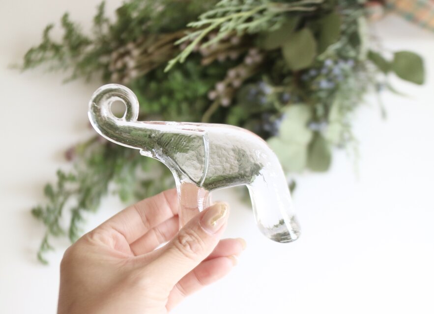 Kosta Boda コスタボダ / ガラスのオブジェ ゾウ 小 No.6198 | iichi