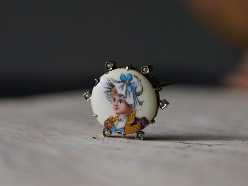 エナメルシリーズ　part.8　ミニアチュール　純銀製　フランスアンティーク　アンティークのある暮らし