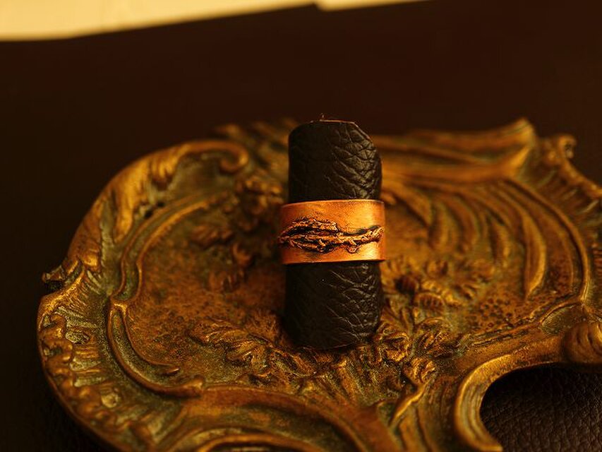 ボタニカルリング＊ワイドリング＊エレクトロフォーミング＊E-11