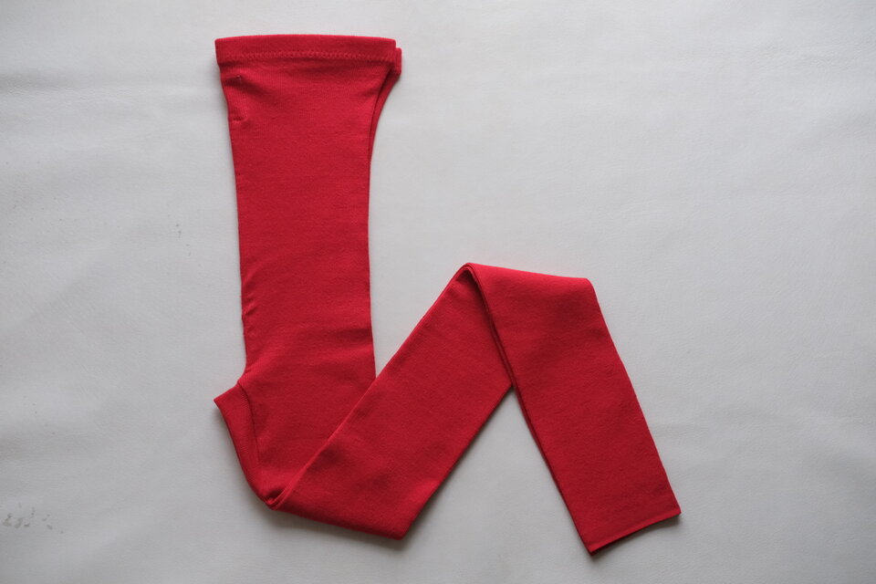 【new】リネンニットレギンス マチ付き（赤）｜size L-LL
