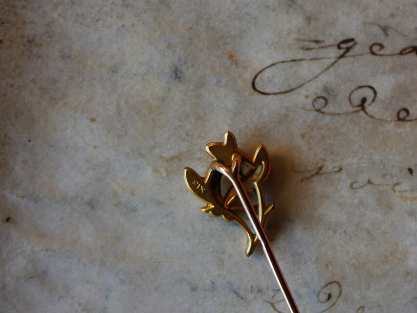 FIX 宿り木 ハットピン フランスアンティーク ヴィンテージ ブロカント