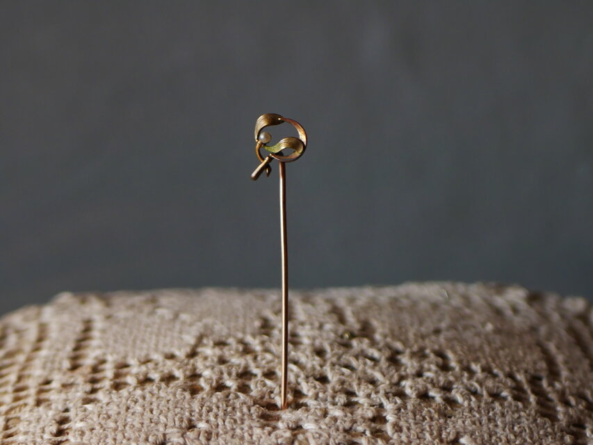 FIX 宿り木 ハットピン フランスアンティーク ヴィンテージ ブロカント