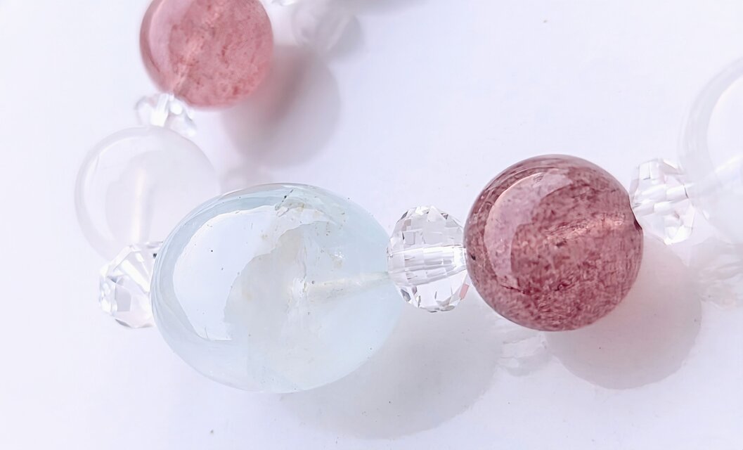 アクアマリン（非加熱）&モルガナイト&ムスコバイトインクォーツ