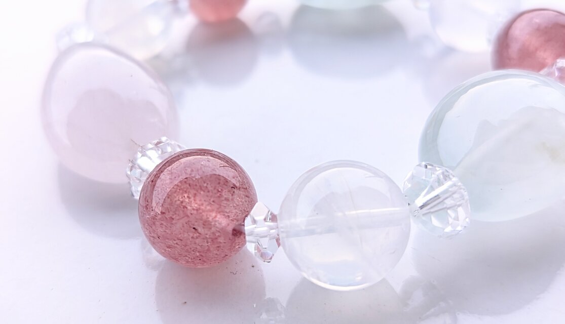 アクアマリン（非加熱）&モルガナイト&ムスコバイトインクォーツ