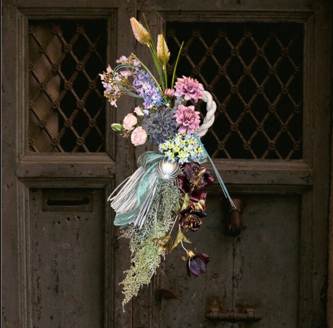 光触媒 人工観葉植物 ウォールグリーン フェイクグリーン 正月 しめ縄