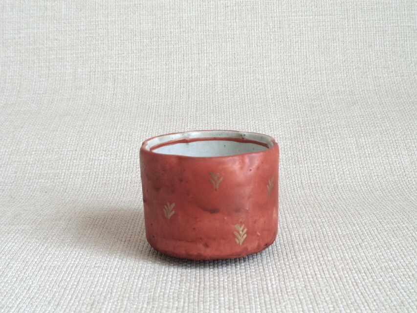 ぐい呑み (輪花葉紋d)