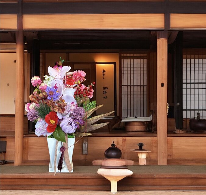 光触媒 人工観葉植物 ウォールグリーン フェイクグリーン 正月アレンジ