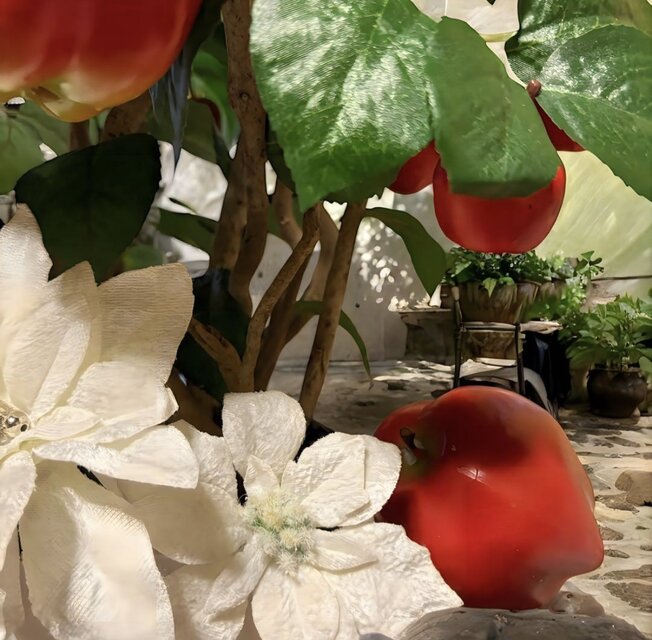 光触媒 人工観葉植物 ウォールグリーン フェイクグリーン 林檎 リンゴ
