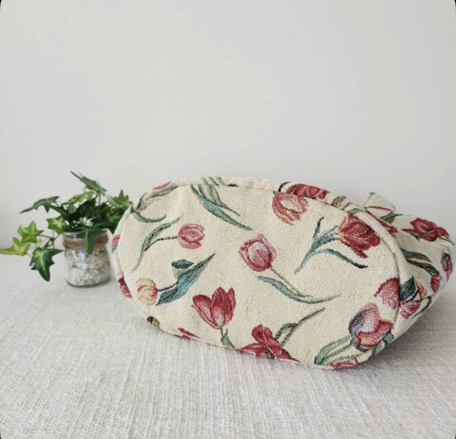 ゴブラン織︎花柄トートbag | iichi 日々の暮らしを心地よくする