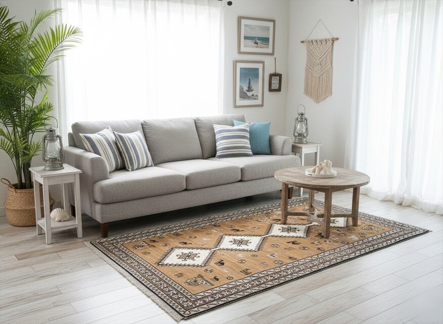 ペルシャ　オールドギャッベ　50年前　ラグ　アマレバフト　202x106㎝　無染めウール　肌ざわり最高　良品　105598