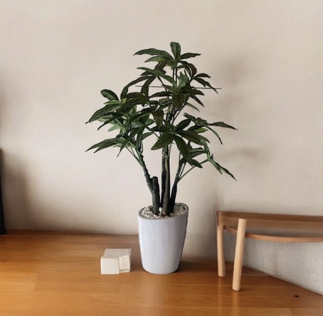光触媒 人工観葉植物 ウォールグリーン フェイクグリーン パキラ中