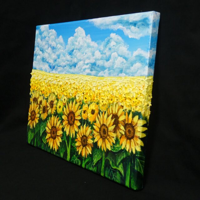 油絵【夏の向日葵畑】 | iichi 日々の暮らしを心地よくする