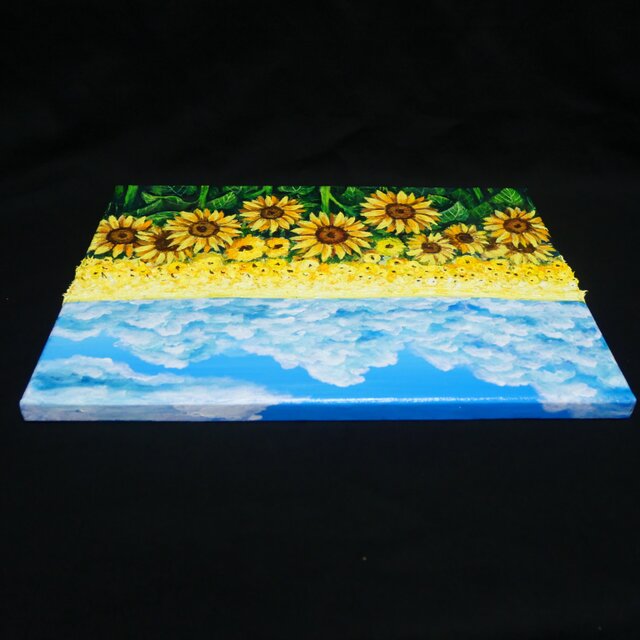 油絵【夏の向日葵畑】 | iichi 日々の暮らしを心地よくする