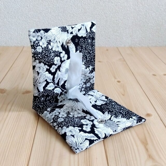 リバティ　携帯ティッシュケース　Boxティッシュから詰替え　ペーパータオル　スイムダンクレア　ブラック　525