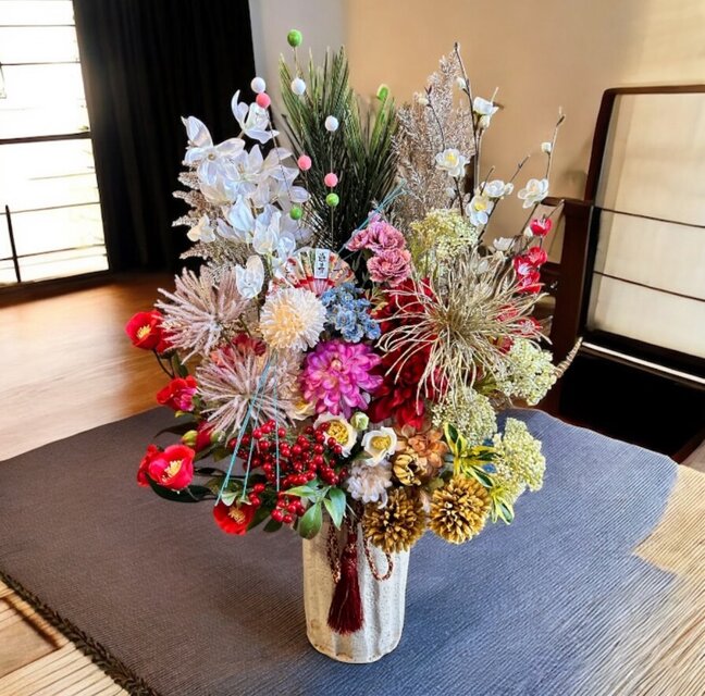 光触媒　人工観葉植物　ウォールグリーン　フェイクグリーン　正月アレンジ8053 光触媒 人工観葉植物 ウォールグリーン フェイクグリーン 正月アレンジ