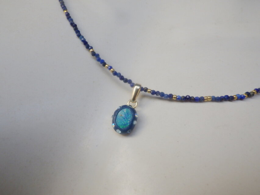 14kgf*Tiny Little Ocean Opal Necklace オーストラリア産プレシャス 