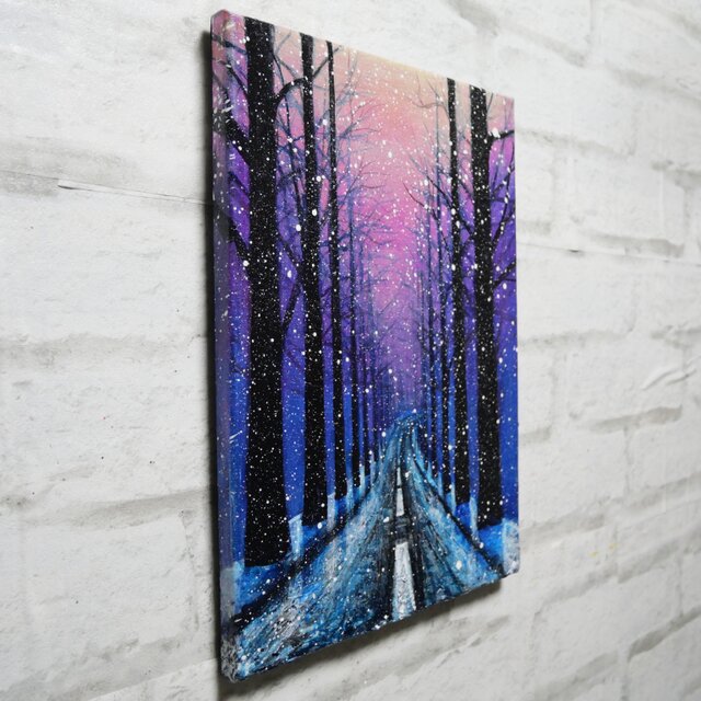 油絵【雪降る幻想】 | iichi 日々の暮らしを心地よくするハンドメイド