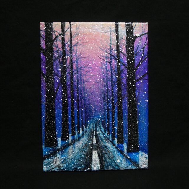 油絵【雪降る幻想】 | iichi 日々の暮らしを心地よくするハンドメイド